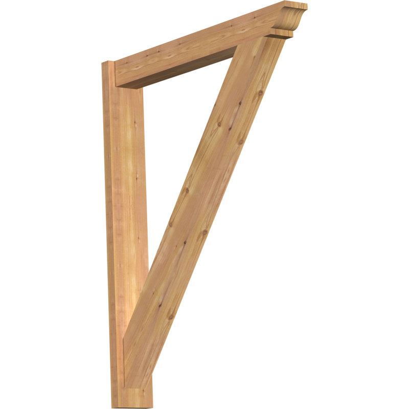 Persienne traditionnelle en bois rustique, Sapin Douglas de 5 1/2 po (lisse), P 38 po x H 46 po