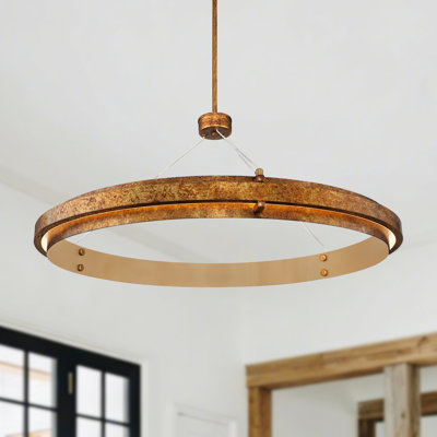 31.7 In. LED Ring Gold Chandelier