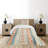 Ambesonne Tribal Bedspread Set Mexican Aztec Pattern Blue Orange Ivory-105487763