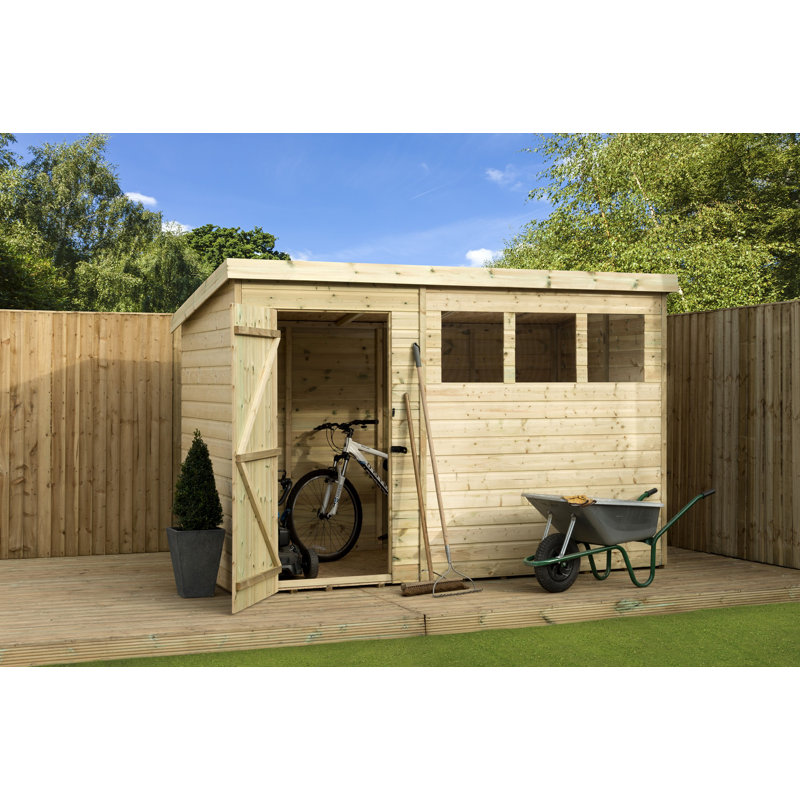 Shiplap Pent Wooden Shed, 10ft. W x 5ft. D