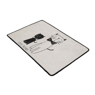 Tapis durable, 100% polyester, hauteur des poils de 0,4 po | Antibactérien, antidérapant, dessous lavable à la machine | Parfait pour le salon, la chambre à coucher et les endroits très passants, facile d'entretien et design élégant