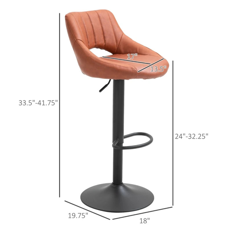 Tabouret de comptoir pivotant et tabouret de bar avec pieds interchangeables