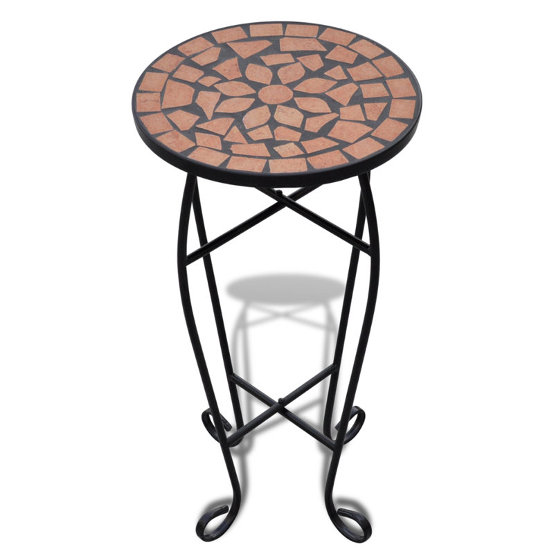 Side Table, Terracotta/Black