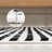 Aarhus High-Low Minimalist Scandi Striped Black/White Rug-1668943929