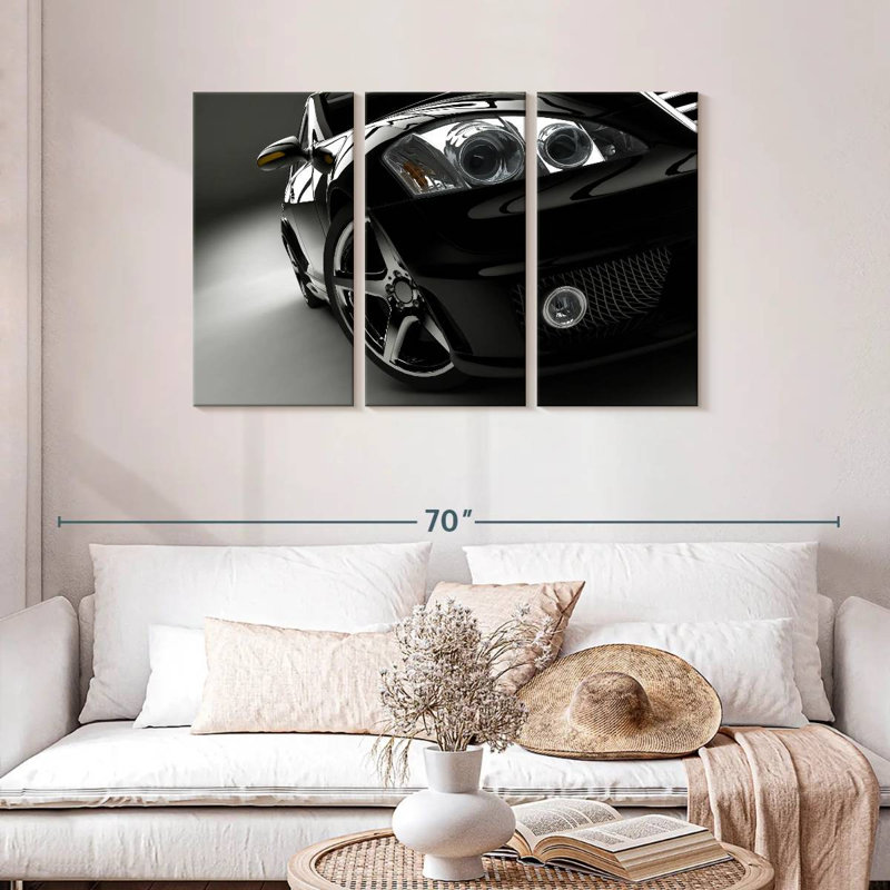 Mehar Black Car Headlights, 28" H x 45" W