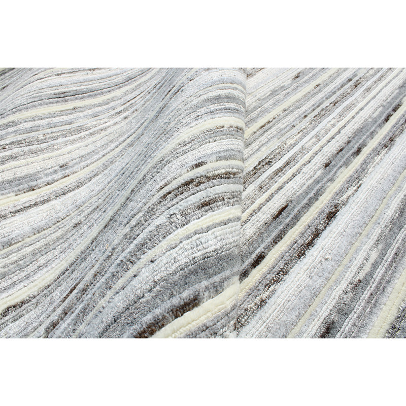 Striped Area Rug in Ivory, Rectangle 10' x 14'