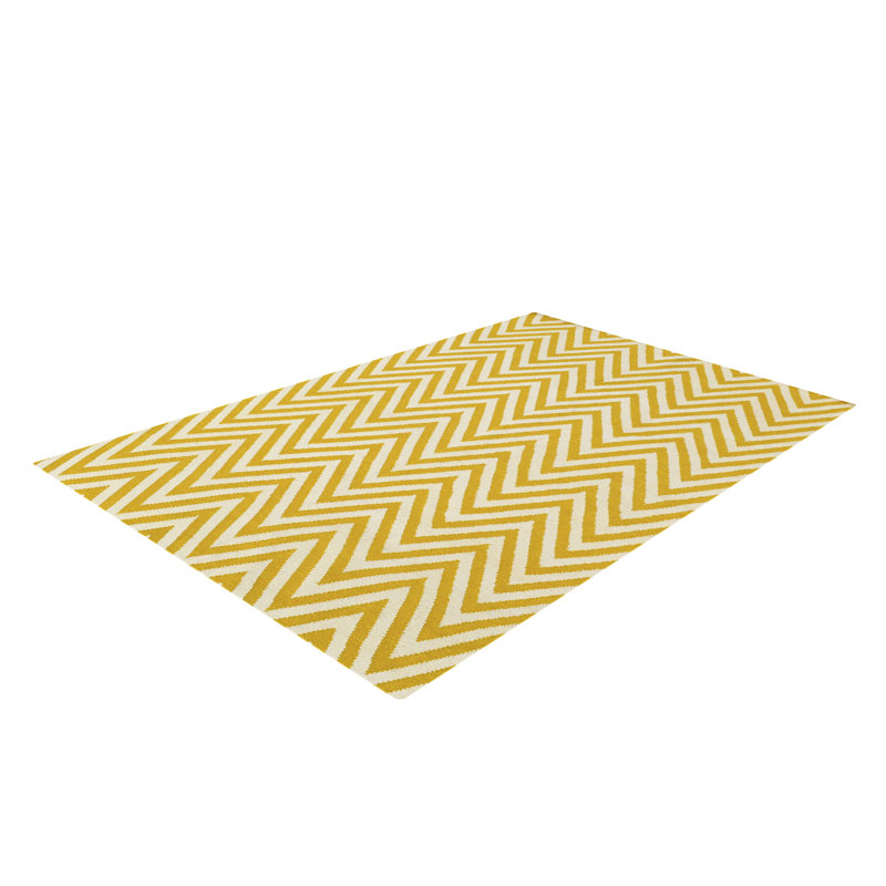 Chevron Wool Hand Woven Area Rug, Rectangle 60 x 90cm