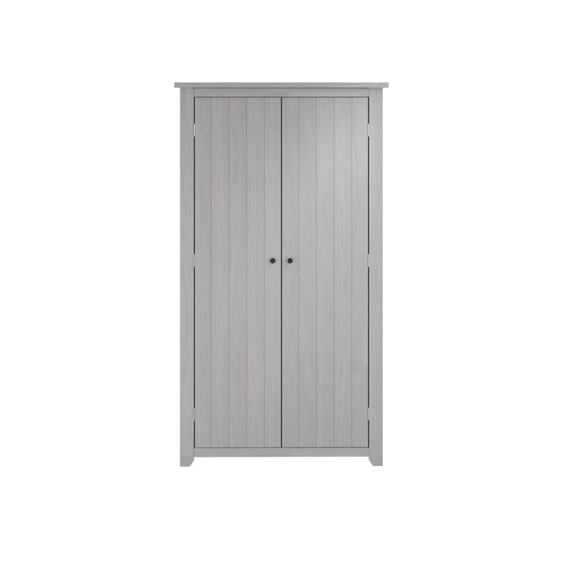 LPD Home 2 Door Wood Wardrobe, Grey