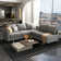 L-Shaped Modular Sectional Couch Reversible Modular Upholstered Sofa