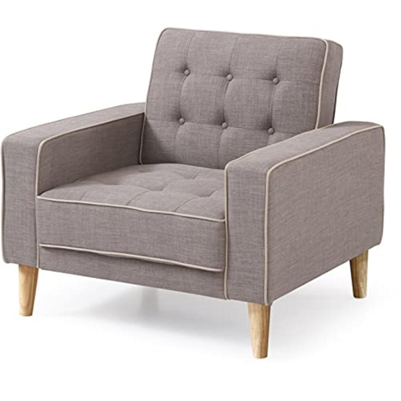 Chaise rembourrée Woodmere, Velours gris foncé