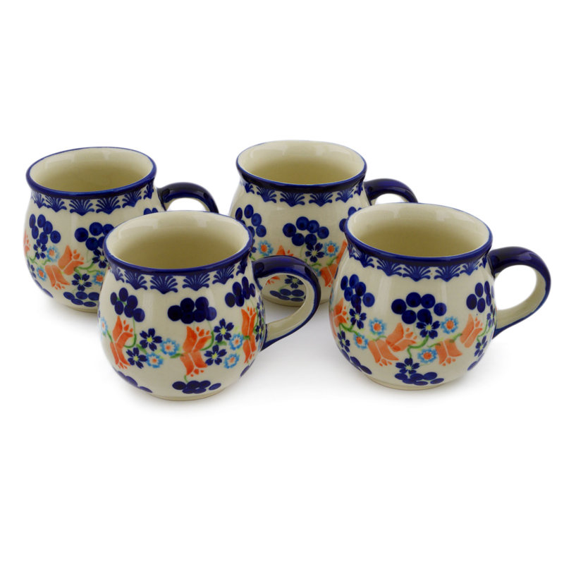 Tasse à café brillante Beauty Polish, 12 oz., Baies tulipe, 4