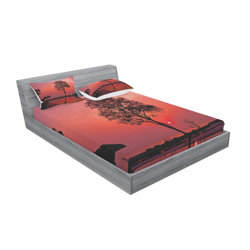 Microfiber Sheet Set, Queen Sheet Set with Fitted Sheet