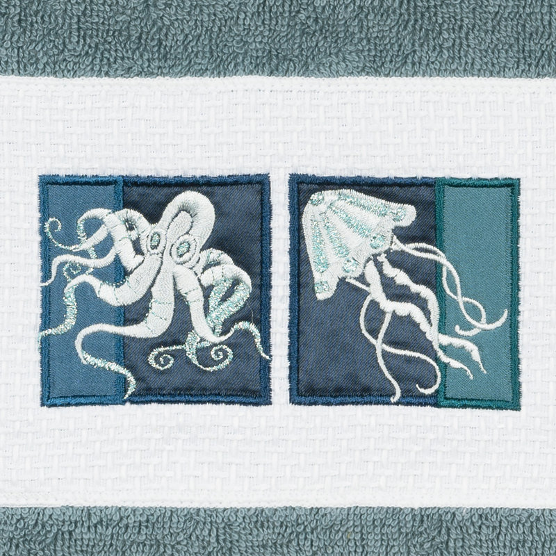 Ensemble de serviettes 3 pièces AVA, Bleu sarcelle, 1 Piece Hand Towel