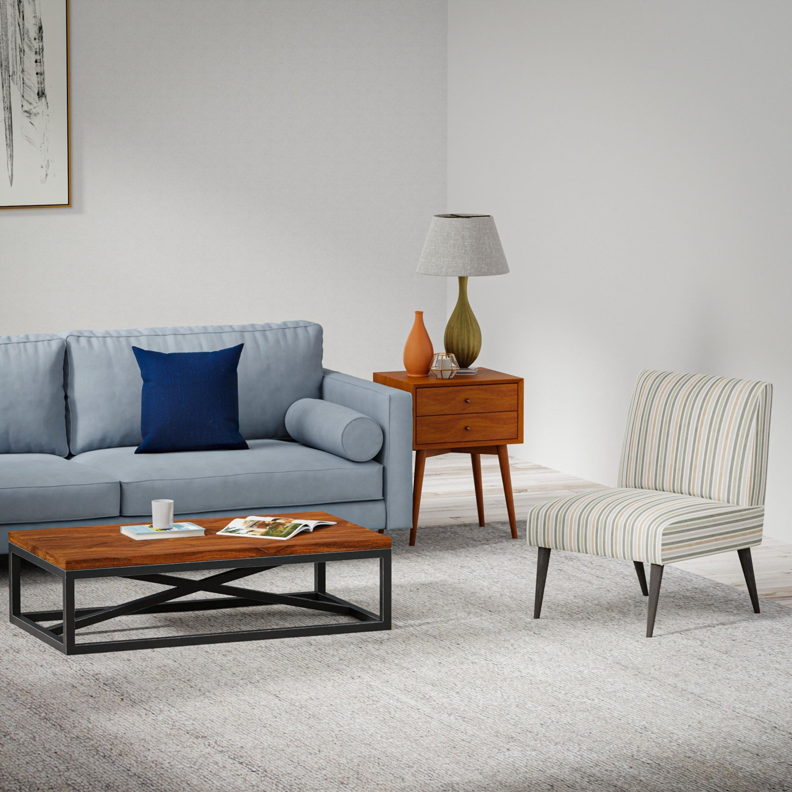 Hand-Tufted Wool Rug, Runner 2'6" x 8'