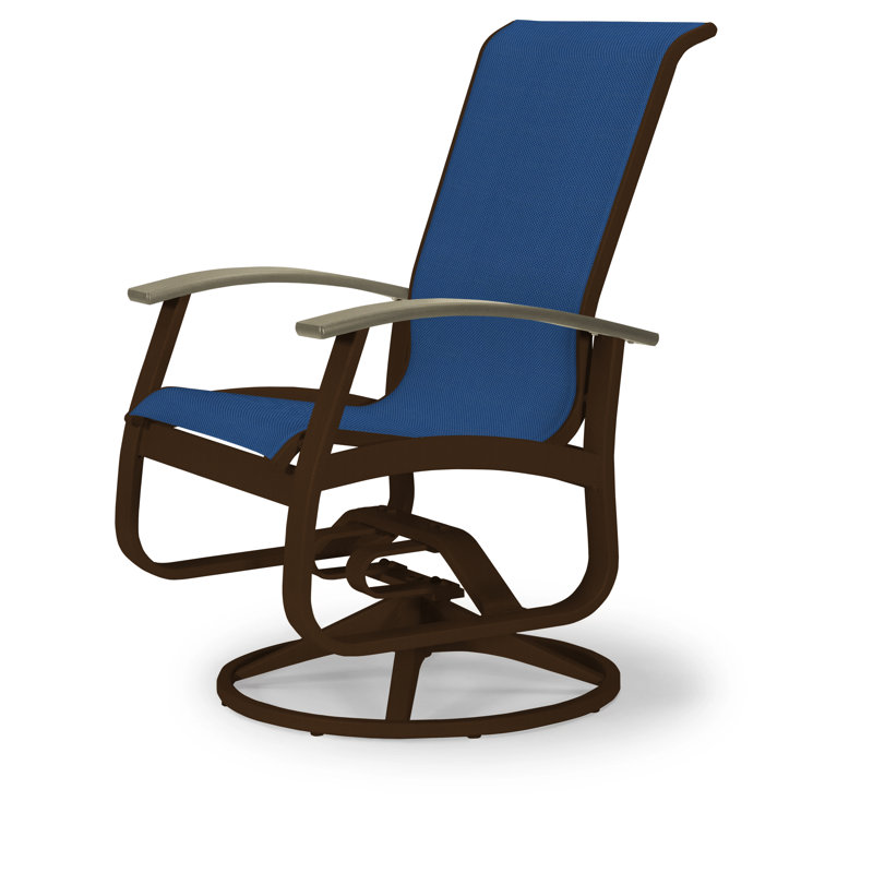 Chaise de patio pivotante Askar, Cobalt 35D Sunbrella®, Beachwood P40, Kona texturé