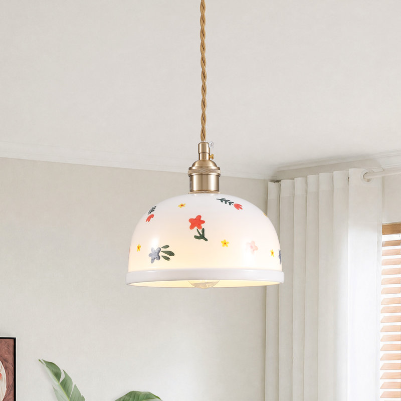 Luminaire suspendu en céramique 1 lumière