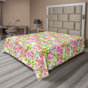 Framboise et vert lime / motif floral