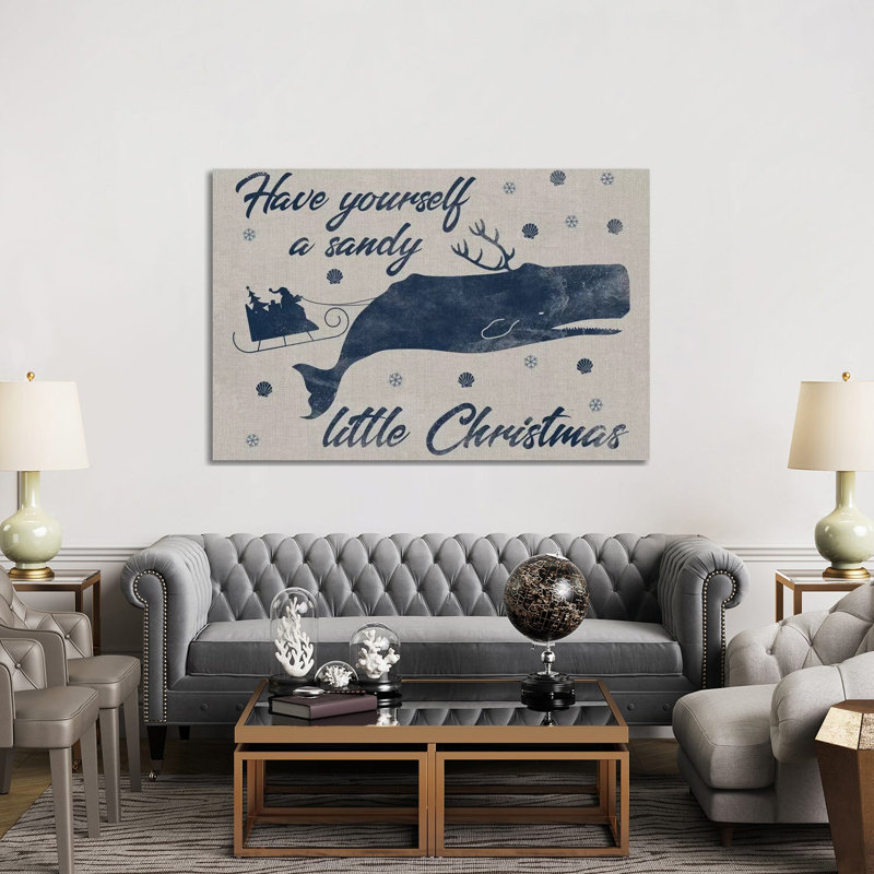 Sandy Christmas I 1 Piece Wrapped Canvas Wall Art, 152.5 cm H x 101.5 cm W