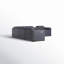 Canapé modulaire inclinable réversible en cuir véritable de 138 po Graddy-323713254
