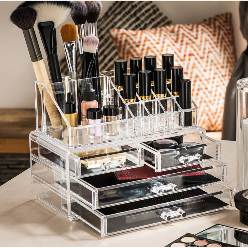 Plastic 16 Compartment Makeup Organiser