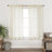 Couey Farmhouse Striped Sheer Rod Pocket Curtain Pair-107099056-107099059