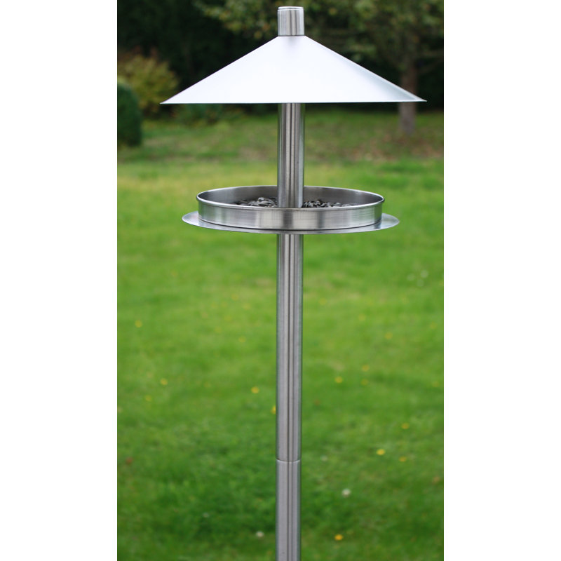 Blandino Metal Freestanding Tray Bird Feeder