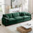 Mid-Century Modern 3-Seater Sectional Sofa With 2 Arm Pillows And 3 Throw Pillows, Living Room Sofa