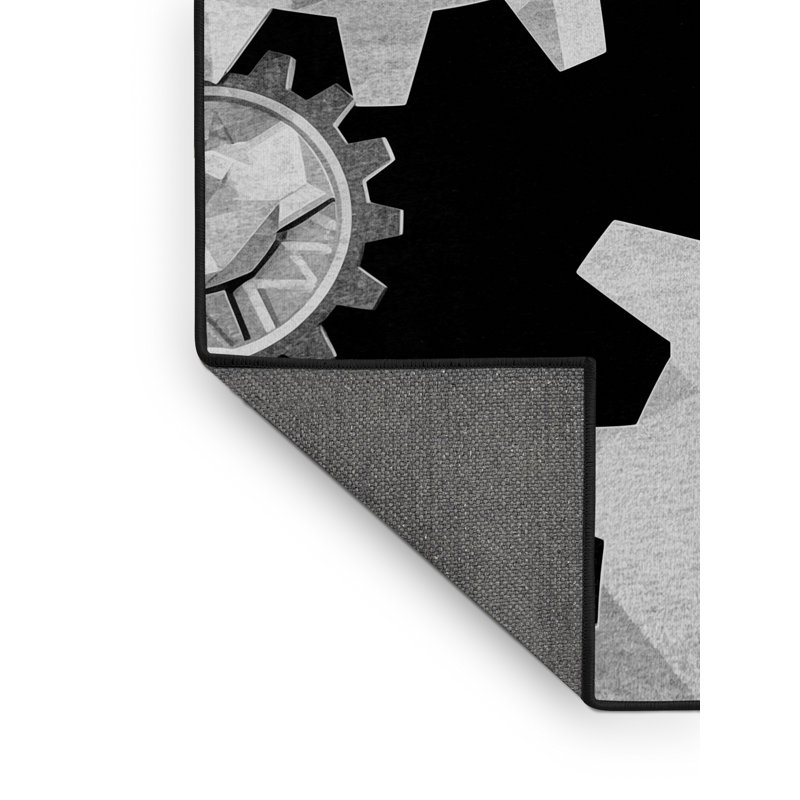 Tapis industriel gris à paillettes Soft Softh, 7 x 9