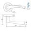 5 Sets Astrid Style Modern Door Handles on Round Rose in Metallic Finish with 1 Pair of Ball Bearing Hinges & 64mm Tubular Latch-700491045
