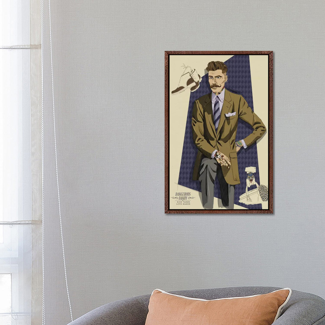 Dangerous Dandy von 5by5collective - Galerie-umwickelte Leinwand Giclée auf Leinwand