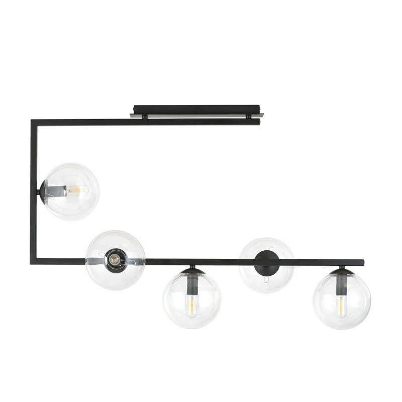 Lierre 5 - Light Geometric Chandelier, Transparent