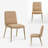 Brown Solid back side Chair(Set of 2)