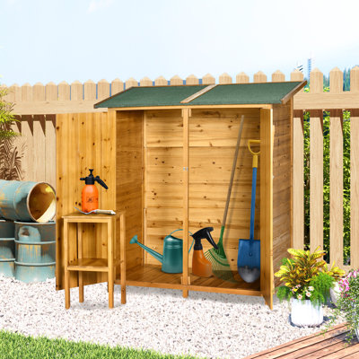 Haslet Small Shed Wooden Garden Shed Hooks Lockable
