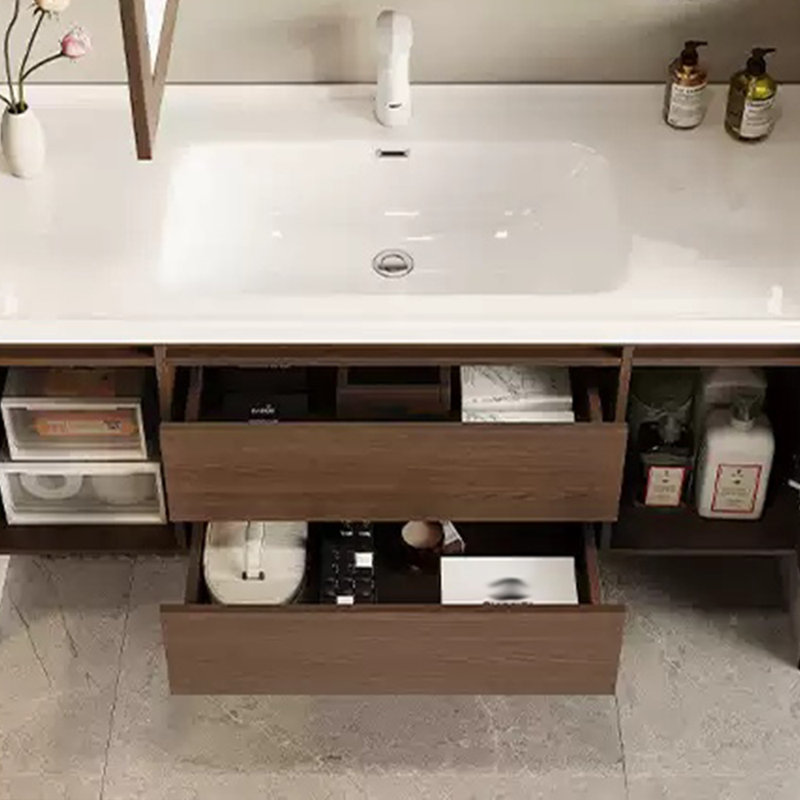 French retro style bathroom cabinet, Walnut