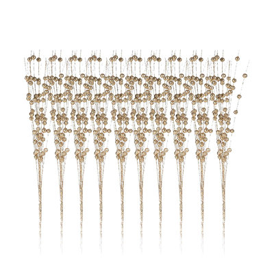 Christmas Decorations 10 Pc Per Set 42cm 12 Forked Christmas Tree Cuttings Christmas Bouquet Accessories