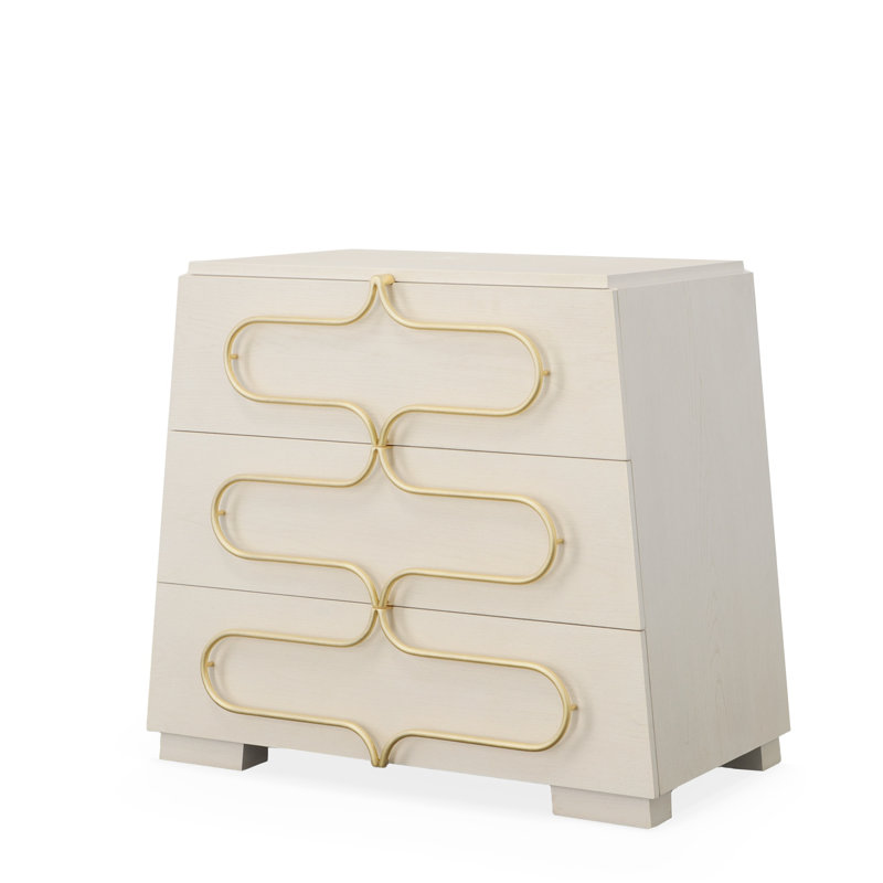 Serpentine Solid Wood Accent Chest