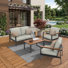 Ensembles de conversation pour patio Townsend pour 4 personnes avec coussins Sunbrella®