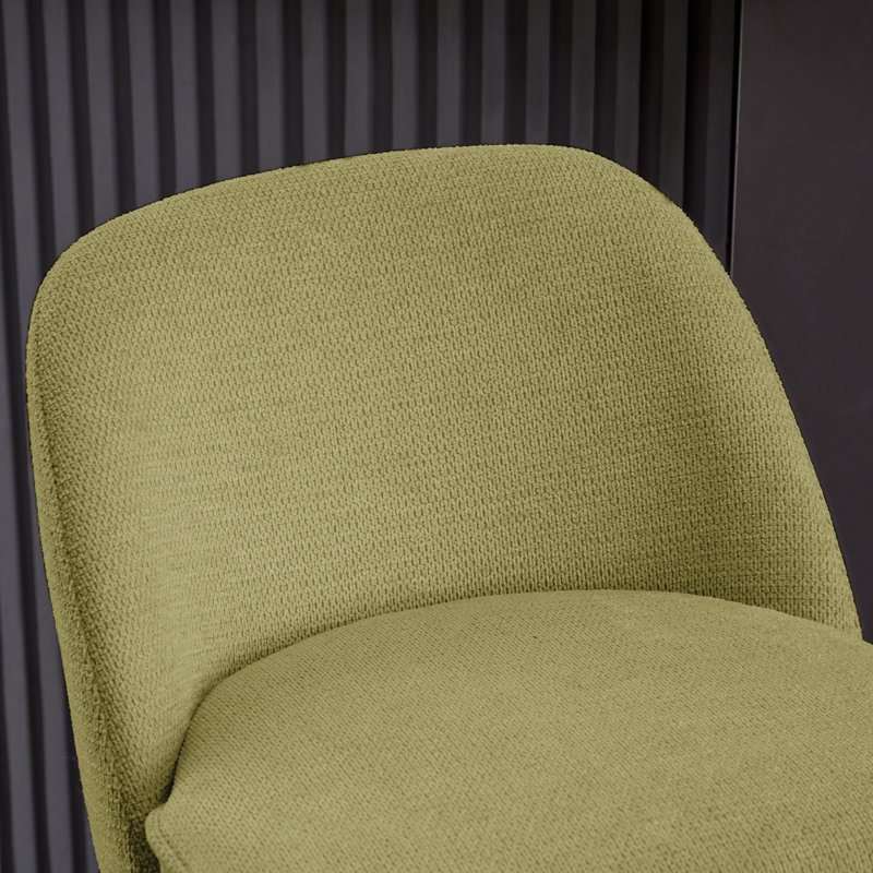 Nat Modern Fabric Upholstered Bar Stools with Spring and Footrest, Lime Green