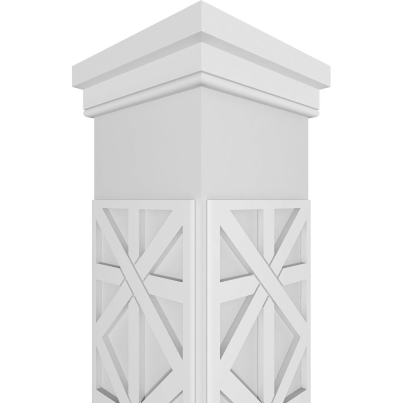 Colonne carrée impériale carrée Craftsman Classic, H 96 po x l 7,6 po x P 7,6 po