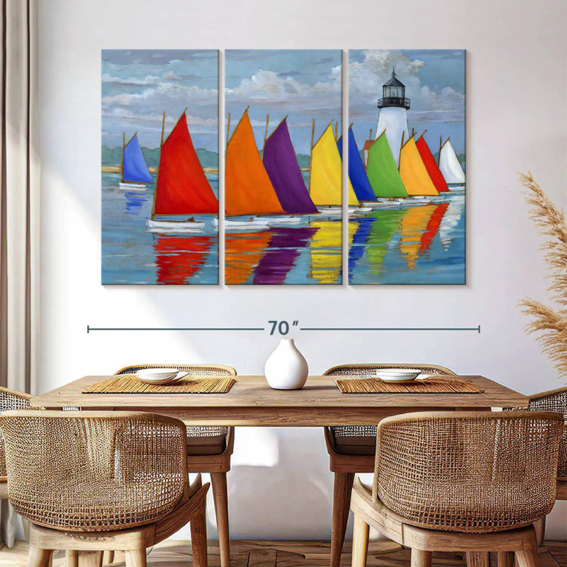 Mehar Rainbow Fleet, 42" H x 65" W