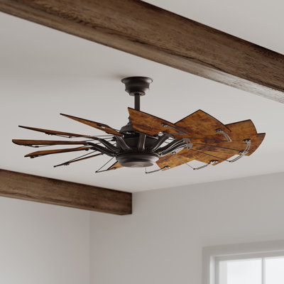 Ventilateur de plafond en bronze architectural 52 po avec pales en noyer patiné Springer