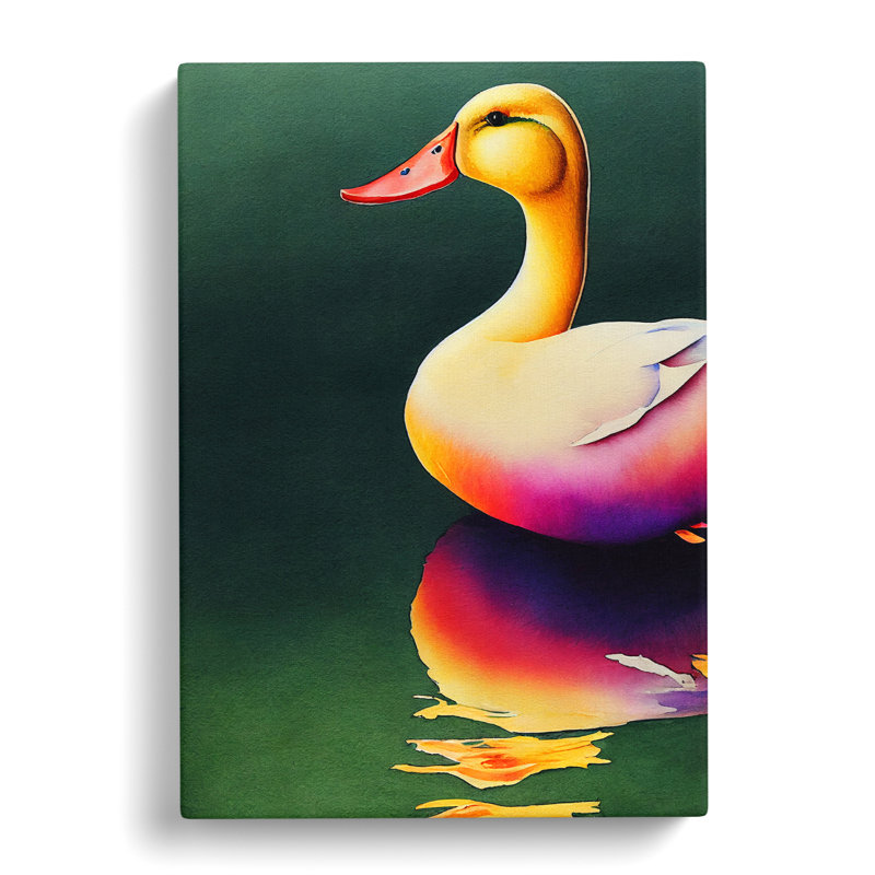 Watercolour Duck Vol.1 - Wrapped Canvas, 60cm H x 40cm W x 3cm D