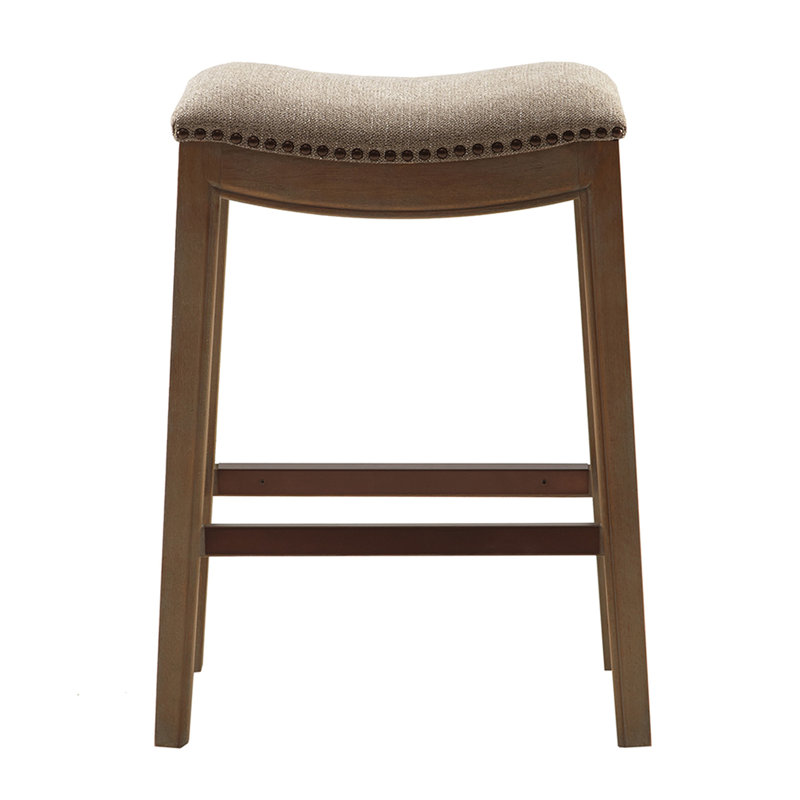 Tabouret de comptoir à selle hypnotisant avec insert en mousse haute densité et pieds en bouleau tendance