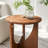 Solid Oak Round Side Table