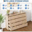 Commode à tiroirs, armoire de rangement de chambre à coucher avec tiroirs, commode de chambre en bois pour l'organisation de placard-1589415745