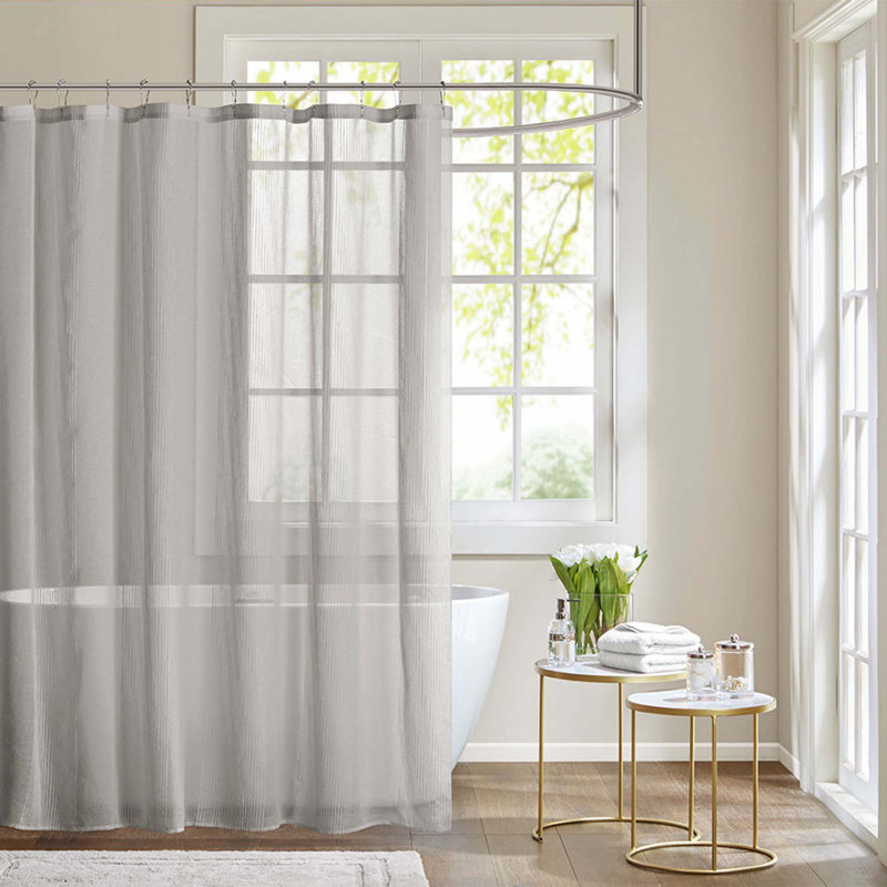 Rideau de douche diaphane, Gris