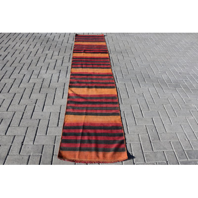 Kilim, Moroccan Rug, Runner Rug, Turkish Rugs, Red Flatweave Rug, Handwoven Rug, Vintage Rug