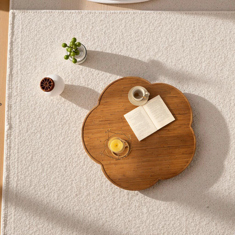 Table basse à couvercle relevable en rotin, style boho-chic, rangement caché, sans assemblage