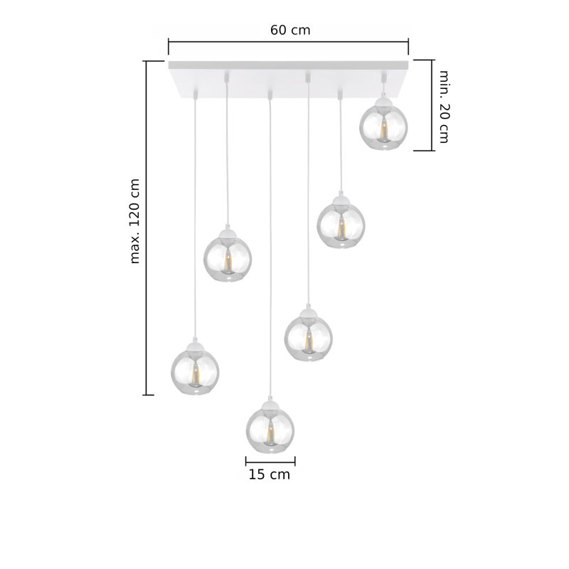 Betts 6 - Light Kitchen Island Pendant, White