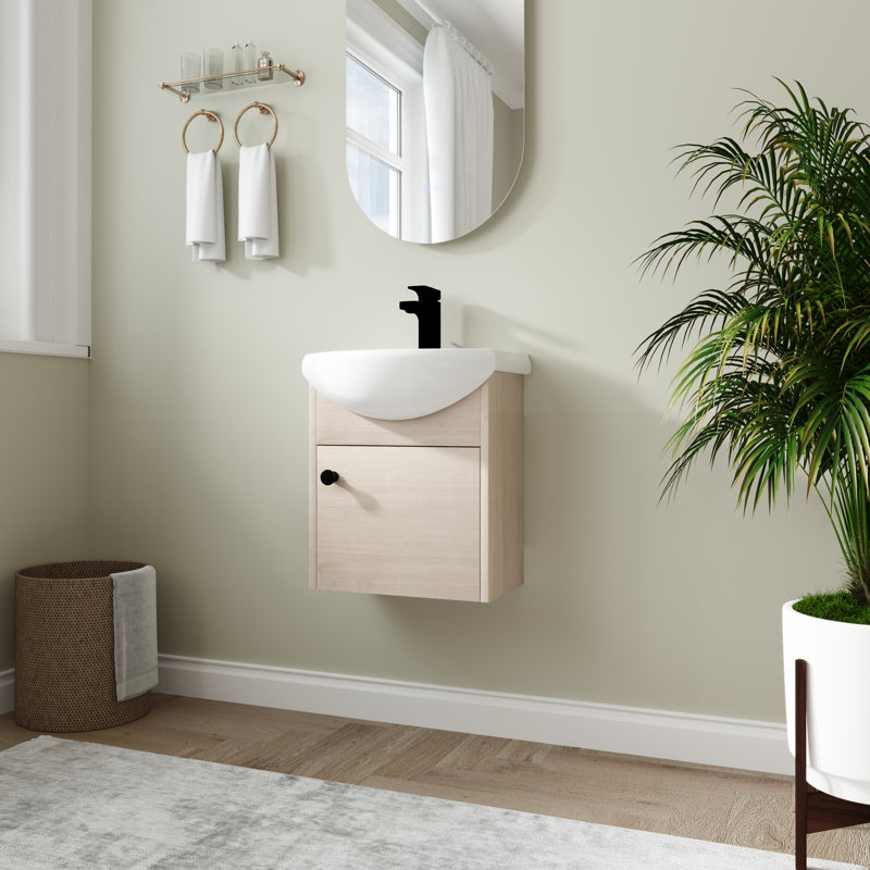 Elgie 18.14'' Single Bathroom Vanity with Ceramic Top